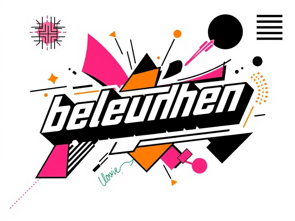 A vibrant, high-contrast illustration of the German word "beschleunigen," meaning "to accelerate" or "to expedite." The central focus is a stylized, angular depiction of the word's meaning, rendered in a dynamic, kinetic typeface that appears to be in motion, conveying a sense of energy and urgency. Surrounding this central element are various geometric shapes and patterns in a bold, minimalist color palette, creating a sense of depth and movement. The overall composition is clean, modern, and visually striking, with careful attention to lighting, composition, and artistic style to capture the essence of the word's definition.