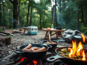 Einfaches Outdoor-Kochen