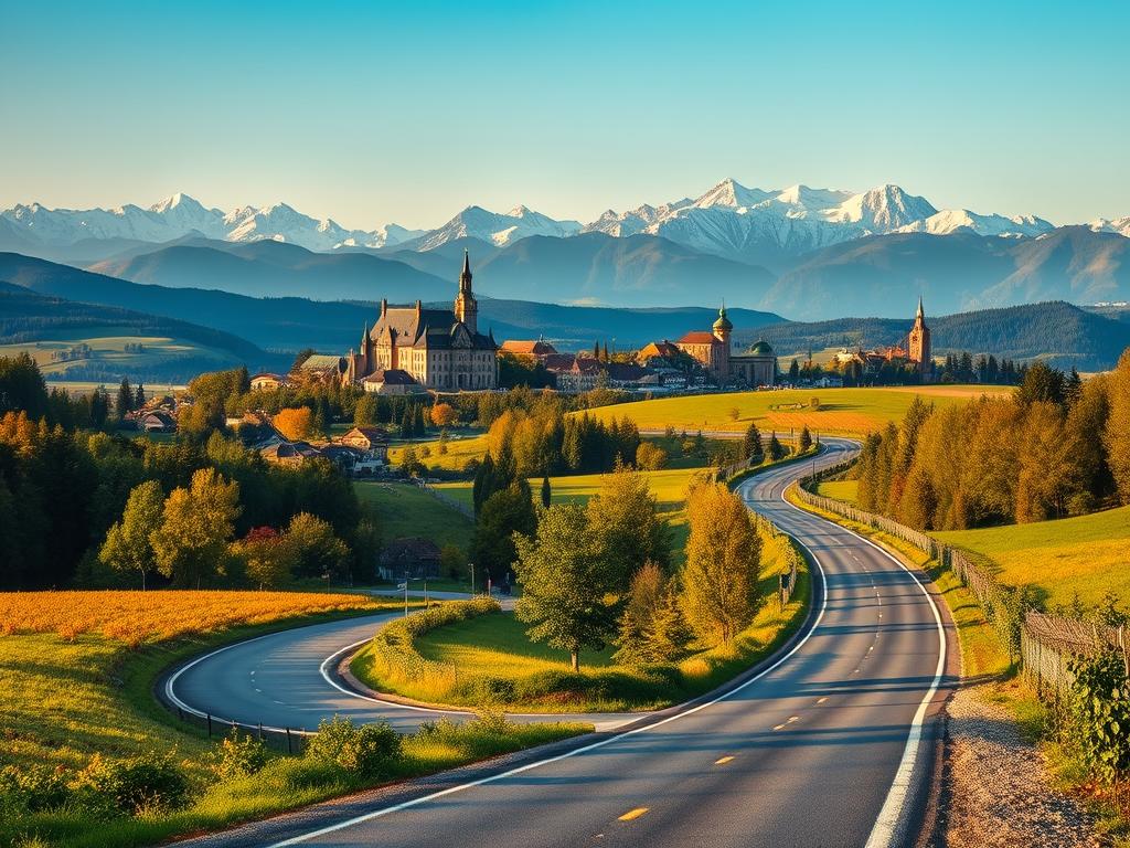 Roadtrip in Deutschland mit unterschiedlichen Landschaften und Kulturen