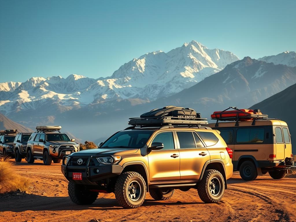 SUVs und Vans für Abenteuerreisen
